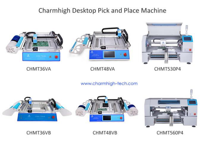 6 Kinds Desktop SMT Electronics Pick And Place Machine Charmhigh