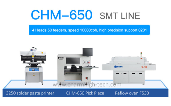 3250 Solder Paste Printer, CHM-650 Pick Place Machine, F530 Reflow oven SMT Production Line