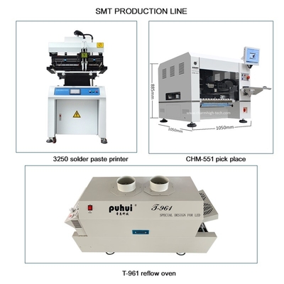 CHM-551 SMD Production Line SMT Assembly Line High Precision 4 Heads PCB Making Robot