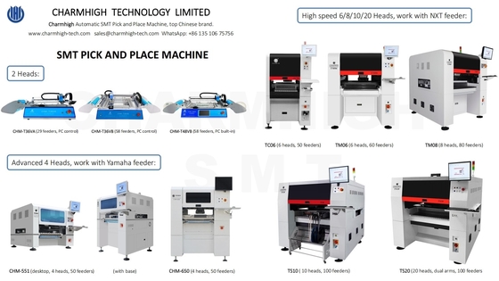 Charmhigh 2025 All Models 10 Types of SMT Pick and Place Machine 2,4,6,8,10,20 Heads PCBA Manufacturing
