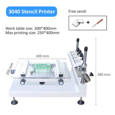 High Precision Solder Paste Stencil Printer 3040 SMT Manual Solder Paste Printer