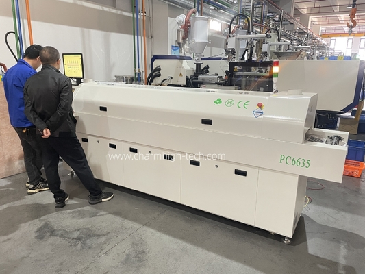 Full-automatic Rail 6 temp Zones Lead-free Reflow Oven 2200*350mm PC Control Heating Machine
