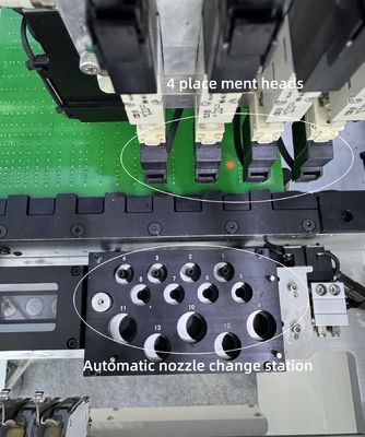 High Precision SMT Production Line with 4 Heads Chip Mounter and 6 Temperature Zones Reflow Oven for PCB Assembly