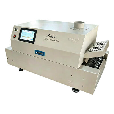 T961 Desktop Reflow Oven with Conveyor 730*230mm 6 temp Zones 3.5KW Soldering Machine