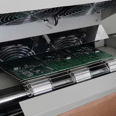 T961 Desktop Reflow Oven with Conveyor 730*230mm 6 temp Zones 3.5KW Soldering Machine