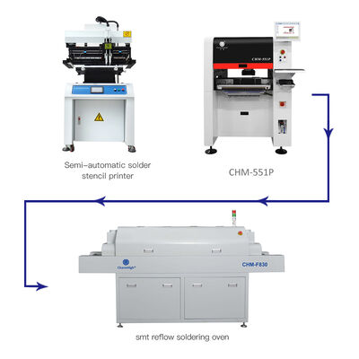 Semi Auto 3250 Solder Paste Printer , CHM-551P SMT Pick Place Machine
